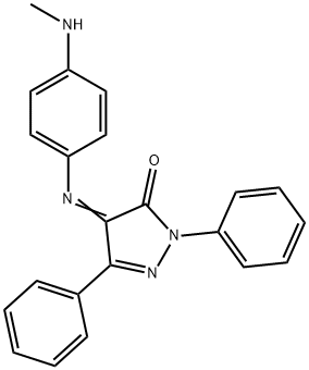 4-[[p-(Methylamino)phenyl]imino]-1,3-diphenyl-2-pyrazolin-5-one Structure