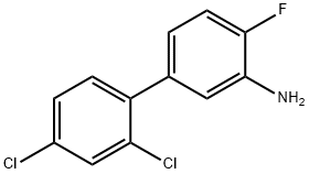 [1,1'-Biphenyl]-3-aMine, 2',4'-dichloro-4-fluoro-,1361841-20-4,结构式