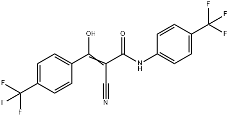 alpaha-cyano-beta-hydroxy-N-(4-(trifluoromethyl)phenyl)-3-(4-(trifluoromethyl)phenyl)propenamide Structure