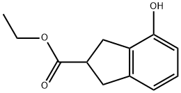 ethyl 4-hydroxy-2,3-dihydro-1H-indene-2-carboxylate 结构式