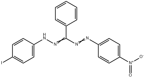 5-(P-IODOPHENYL)-1-(P-NITROPHENYL)-3-PHENYLFORMAZAN 结构式