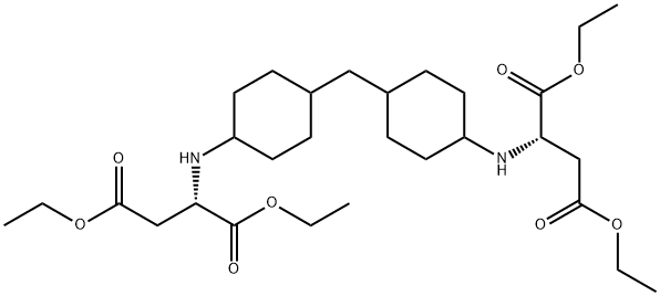 N,N'-(亚甲基二-4,1-环己烷二基)二天冬氨酸四乙酯,136210-30-5,结构式