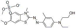 Methylsulfate salt of 2-[ethyl-4-(6-methoxy-3-methylbenzothiazolium-2-ylazo)-3-methyl- phenyl]amino]ethanol 结构式