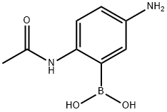 2-ACETAMIDO-5-AMINOPHENYLBORONIC ACID, 136237-84-8, 结构式