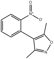 3,5-DiMethyl-4-(2-nitrophenyl)isoxazole 化学構造式