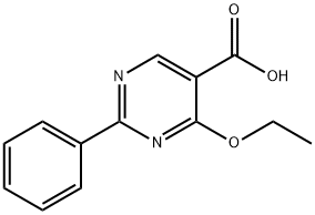 4-乙氧基-2-苯基-5-嘧啶羧酸, 136326-10-8, 结构式