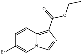 6-ブロモイミダゾ[1,5-A]ピリジン-1-カルボン酸エチル 化学構造式