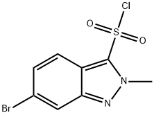 6-Bromo-2-methyl-2H-indazole-3-sulfonyl chloride, 1363380-61-3, 结构式