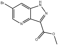 methyl 6-bromo-1H-pyrazolo[4,3-b]pyridine-3-carboxylate 结构式