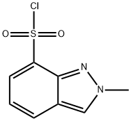 2-甲基-2H-吲唑-7-磺酰氯,1363380-68-0,结构式