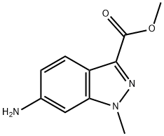 Methyl 6-amino-1-methyl-1H-indazole-3-carboxylate Struktur