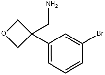 (3-(3-Bromophenyl)oxetan-3-yl)methanamine 结构式