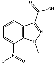 1-Methyl-7-nitroindazole-3-carboxylic acid, 1363381-06-9, 结构式