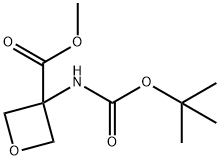 3-{[(叔丁氧基)羰基]氨基}氧杂环丁烷-3-羧酸甲酯,1363381-38-7,结构式