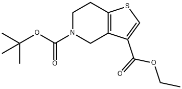 5-tert-butyl 3-ethyl 4H,5H,6H,7H-thieno[3,2-c]pyridine-3,5-dicarboxylate 化学構造式