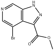 Methyl 4-bromo-1H-pyrazolo-[3,4-c]pyridine-3-carboxylate 结构式