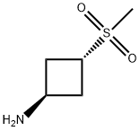 trans-3-MethylsulfonylcyclobutylaMine 化学構造式