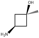 cis-3-Hydroxy-3-MethylcyclobutylaMine 化学構造式