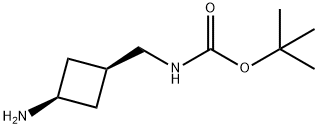 cis-3-(Boc-aminomethyl)cyclobutylamine 结构式