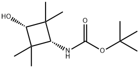cis-tert-Butyl 3-hydroxy-2,2,4,4-(tetramethyl)cyclobutylcarbamate 结构式