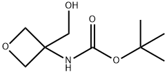 Carbamic acid, N-[3-(hydroxymethyl)-3-oxetanyl]-, 1,1-dimethylethyl ester Struktur