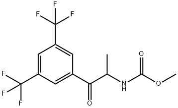 Rac-CarbaMic acid, N-[2-[3,5-bis(trifluoroMethyl)phenyl]-1-Methyl-2-oxoethyl]-, Methyl ester 化学構造式
