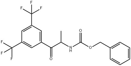 Benzyl [2-(3,5-Bis(trifluoroMethyl)phenyl)-1-Methyl-2-oxo-ethyl]carbaMate 结构式