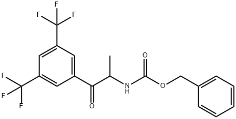 Benzyl [2-(3,5-Bis(trifluoroMethyl)phenyl)-1-Methyl-2-oxo-ethyl]carbaMate 化学構造式