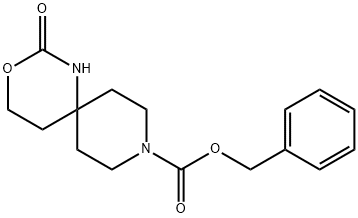 9-Cbz-2-oxo-3-oxa-1,9-diaza-spiro[5.5]undecane, 1363382-32-4, 结构式