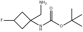 1-(Boc-amino)-3-fluorocyclobutane-1-methylamine 化学構造式