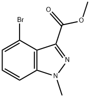Methyl 4-bromo-1-methyl-1H-indazole-3-carboxylate 结构式