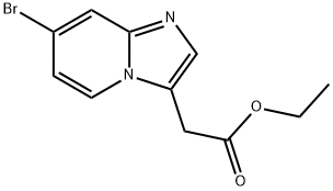 エチル6-ブロモイミダゾ[1,2-A]ピリジン-3-アセタート 化学構造式