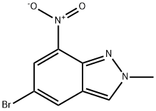 5-bromo-2-methyl-7-nitro-2H-indazole, 1363383-35-0, 结构式