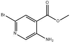 Methyl 5-amino-2-bromoisonicotinate 化学構造式