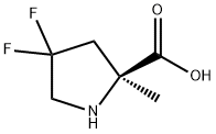 (2S)-4,4-Difluoro-2-methylpyrrolidine-2-carboxylic acid,1363384-65-9,结构式