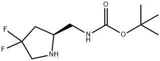 tert-butyl N-{[(2S)-4,4-difluoropyrrolidin-2-yl]methyl}carbamate Structure