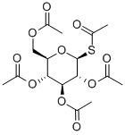 1-チオ-β-D-グルコピラノース1,2,3,4,6-ペンタアセタート 化学構造式
