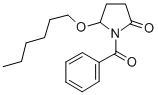 2-Pyrrolidinone, 1-benzoyl-5-(hexyloxy)-, (+-)- Struktur