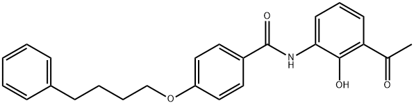 3''-ACETYL-2''-HYDROXY-4-(4-PHENYLBUTOXY)BENZANILIDE|3-[4-(4-苯基丁氧基)苯甲酰基氨基]-2-羟基苯乙酮