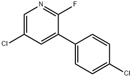 5-氯-3-(4-氯苯基)-2-氟吡啶,1364677-73-5,结构式