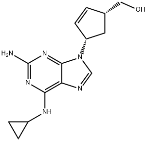 2-Cyclopentene-1-methanol, 4-[2-amino-6-(cyclopropylamino)-9H-purin-9-yl]-, (1R-cis)- Structure