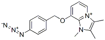 8-((4-azidophenyl)methoxy)-1,2,3-trimethylimidazo(1,2-a)pyridinium 化学構造式