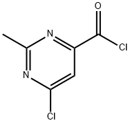 4-Pyrimidinecarbonylchloride,6-chloro-2-methyl-(9CI) 结构式