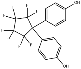 1,1-Bis-(4-hydroxyphenyl)-octafluorocyclopentane Struktur