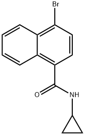 4-ブロモ-N-シクロプロピルナフタレン-1-カルボキサミド 化学構造式