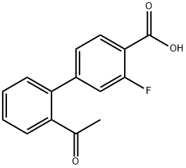 4-(2-Acetylphenyl)-2-fluorobenzoic acid Structure