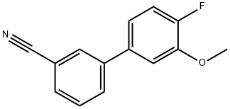 3-(4-Fluoro-3-Methoxyphenyl)benzonitrile 化学構造式