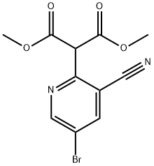 1,3-DiMethyl 2-(5-broMo-3-cyanopyridin-2-yl)propanedioate 结构式