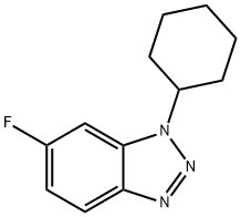 1-Cyclohexyl-6-fluoro-1,2,3-benzotriazole 结构式