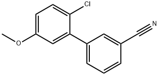 3-(2-Chloro-5-Methoxyphenyl)benzonitrile 结构式